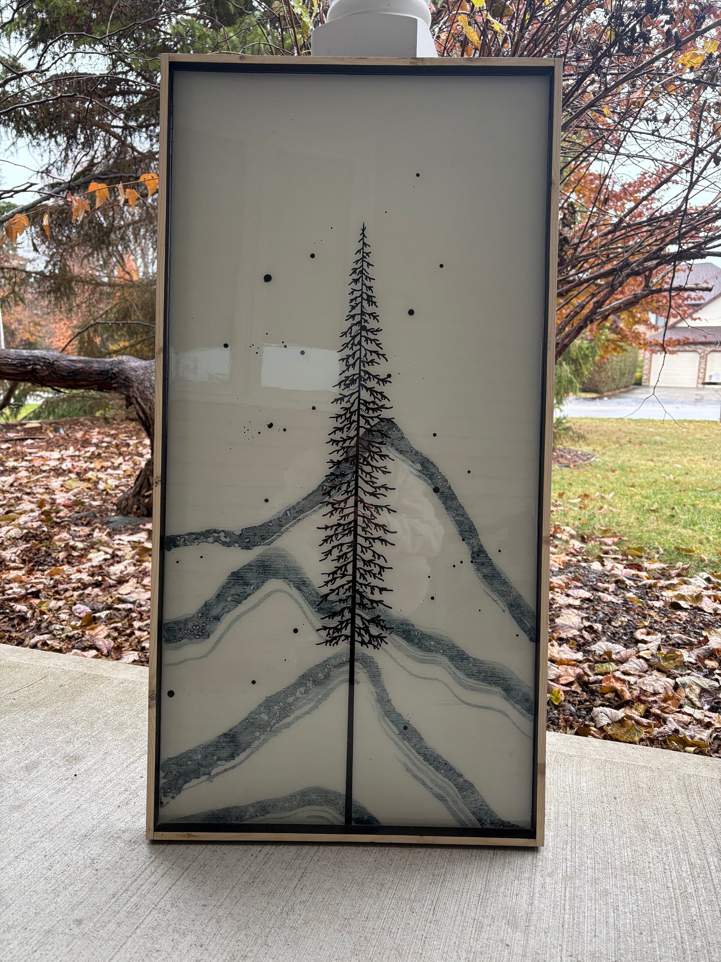 Acrylic painted tree