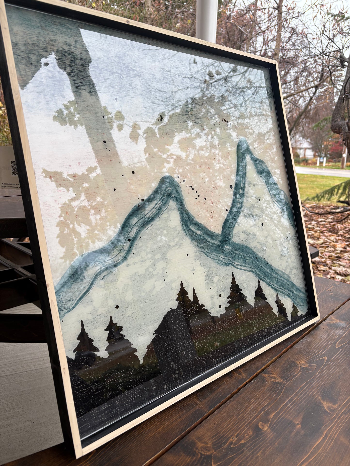 Acrylic landscape painting