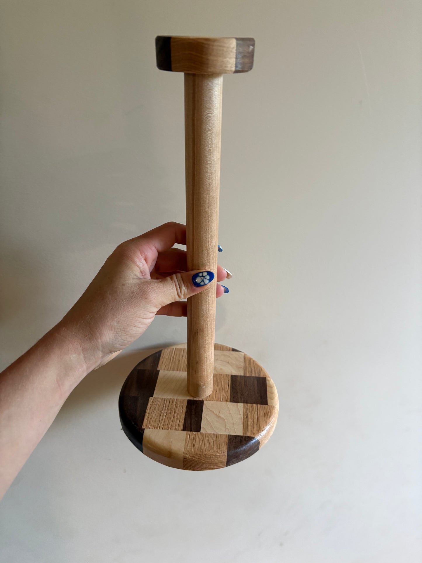 End grain paper towel holders