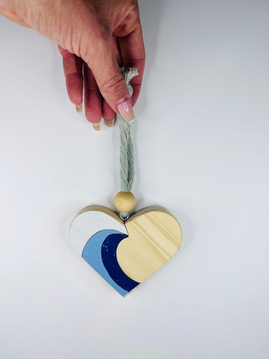 Heart wave diffuser ornament