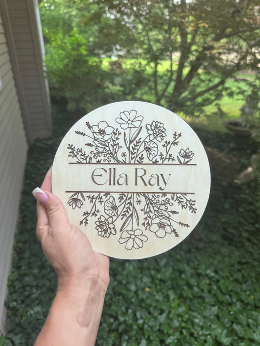 8” Custom name sign