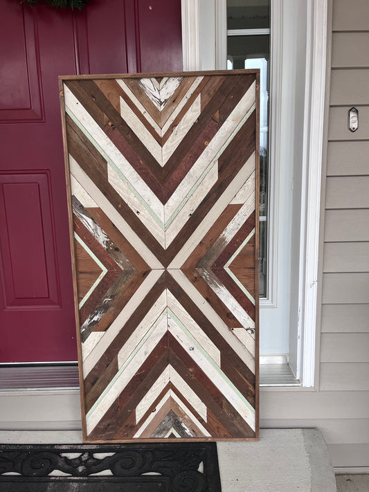 2x4’ rustic geometric wall hanging