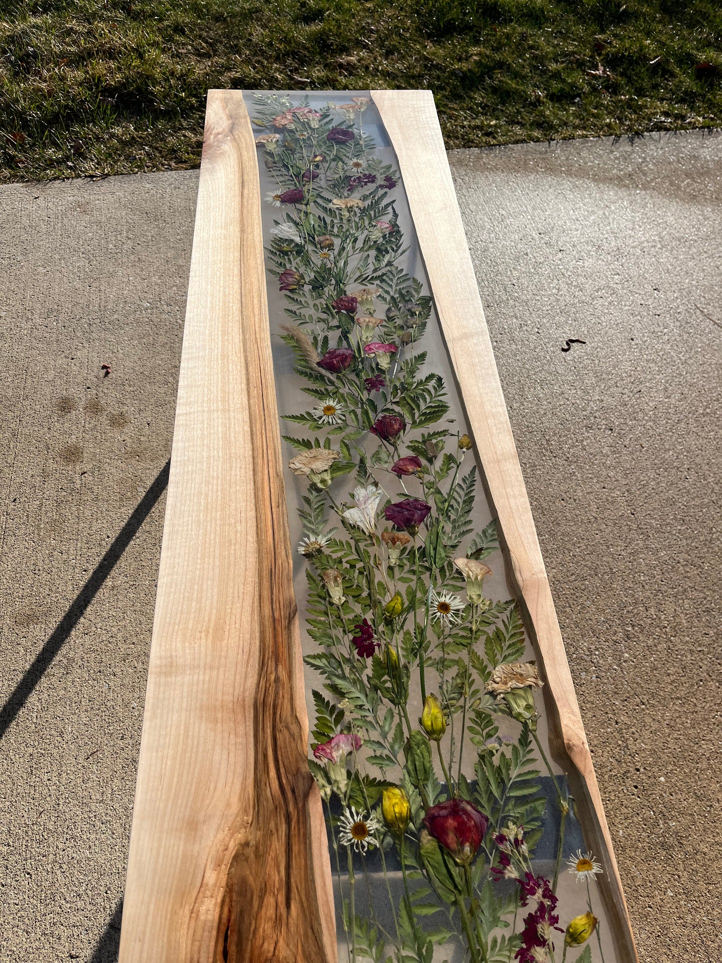 Wildflower floral bench