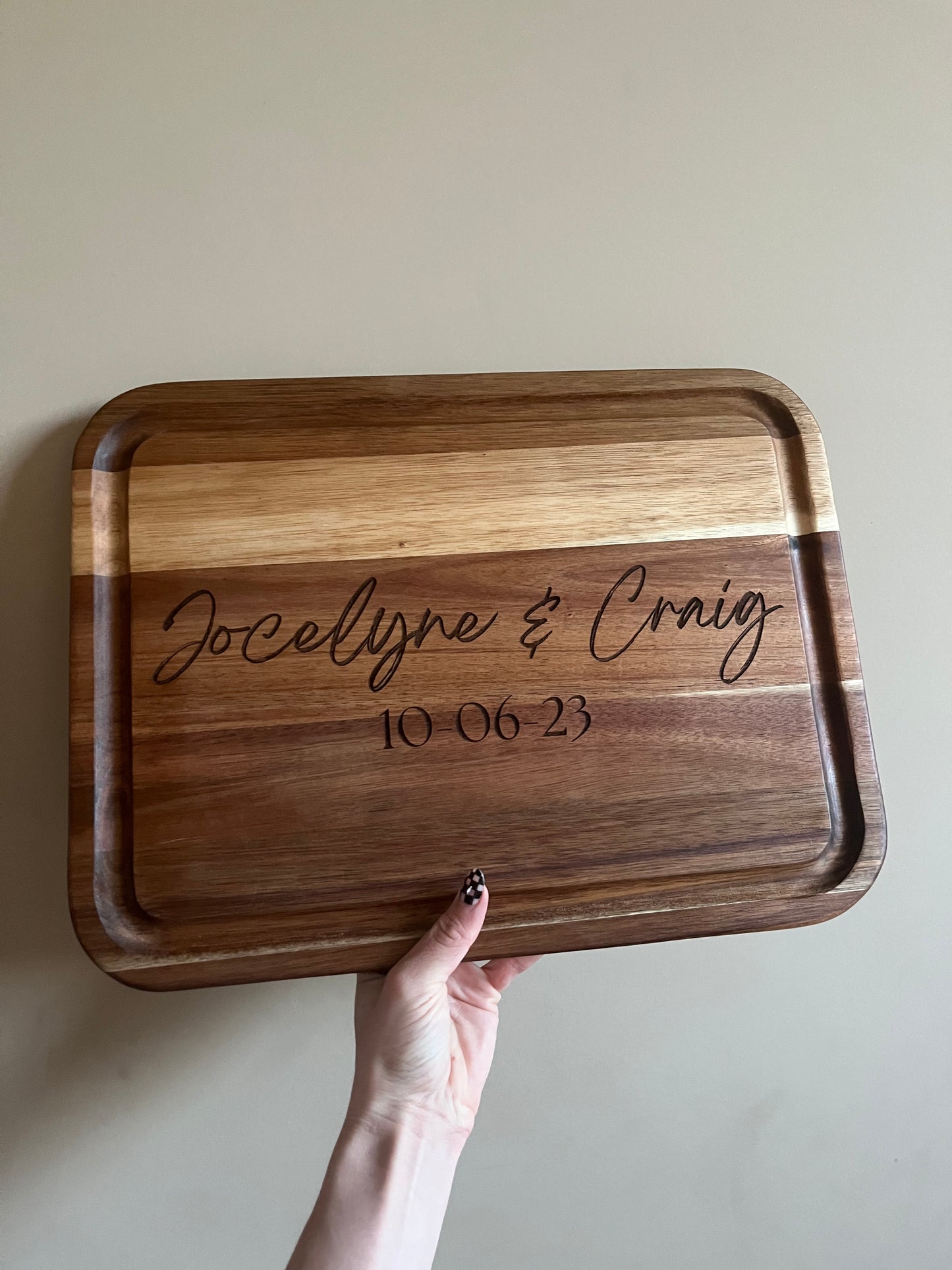 Custom engraved cutting board