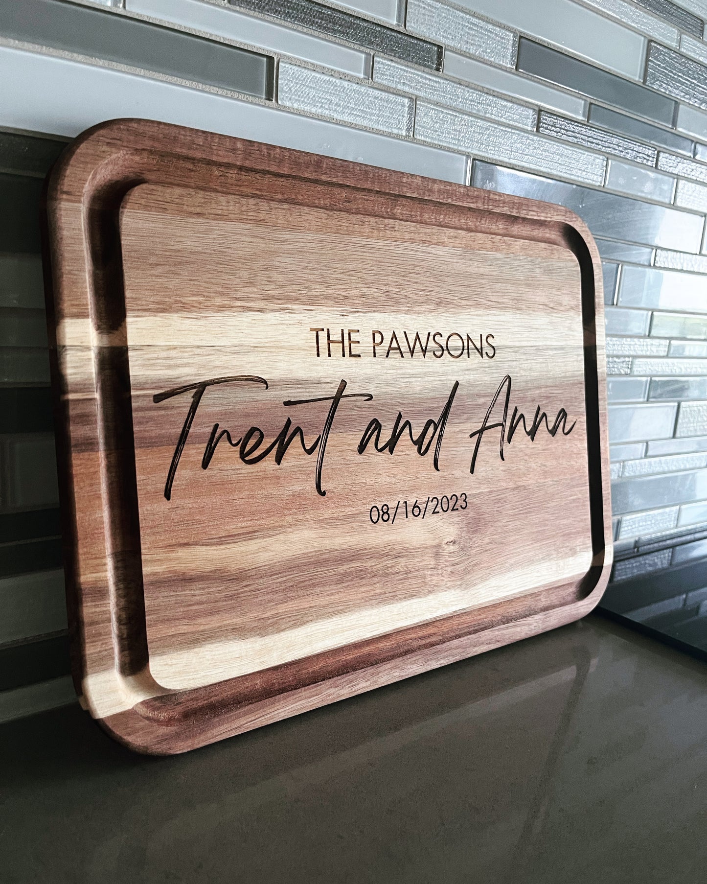 Custom engraved cutting board