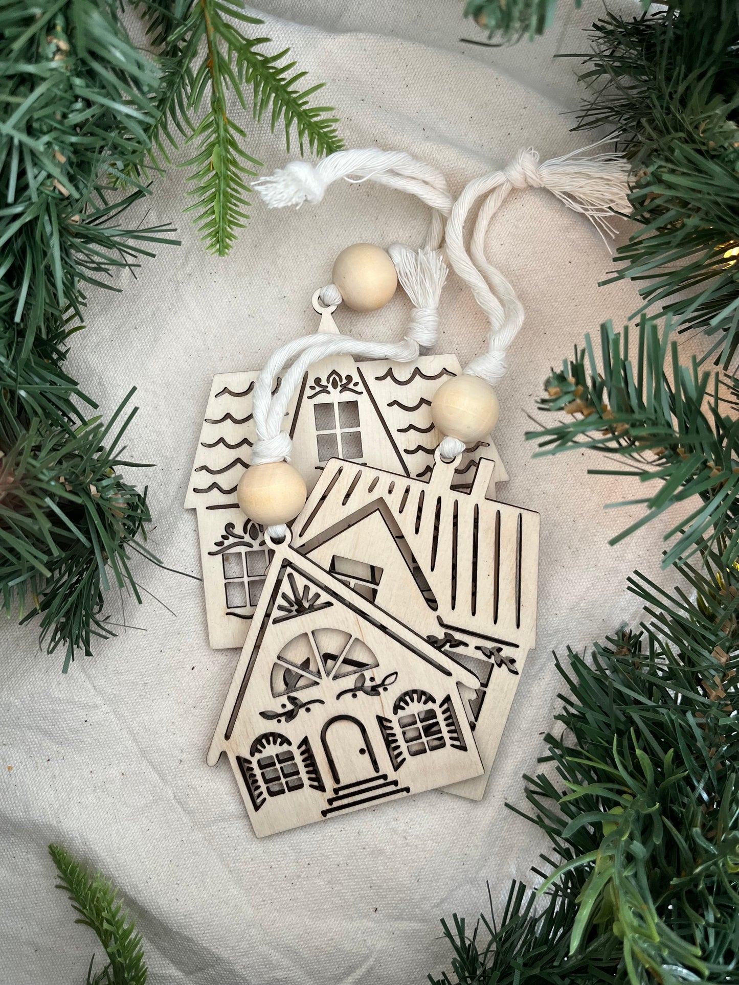 Wooden Christmas ornaments