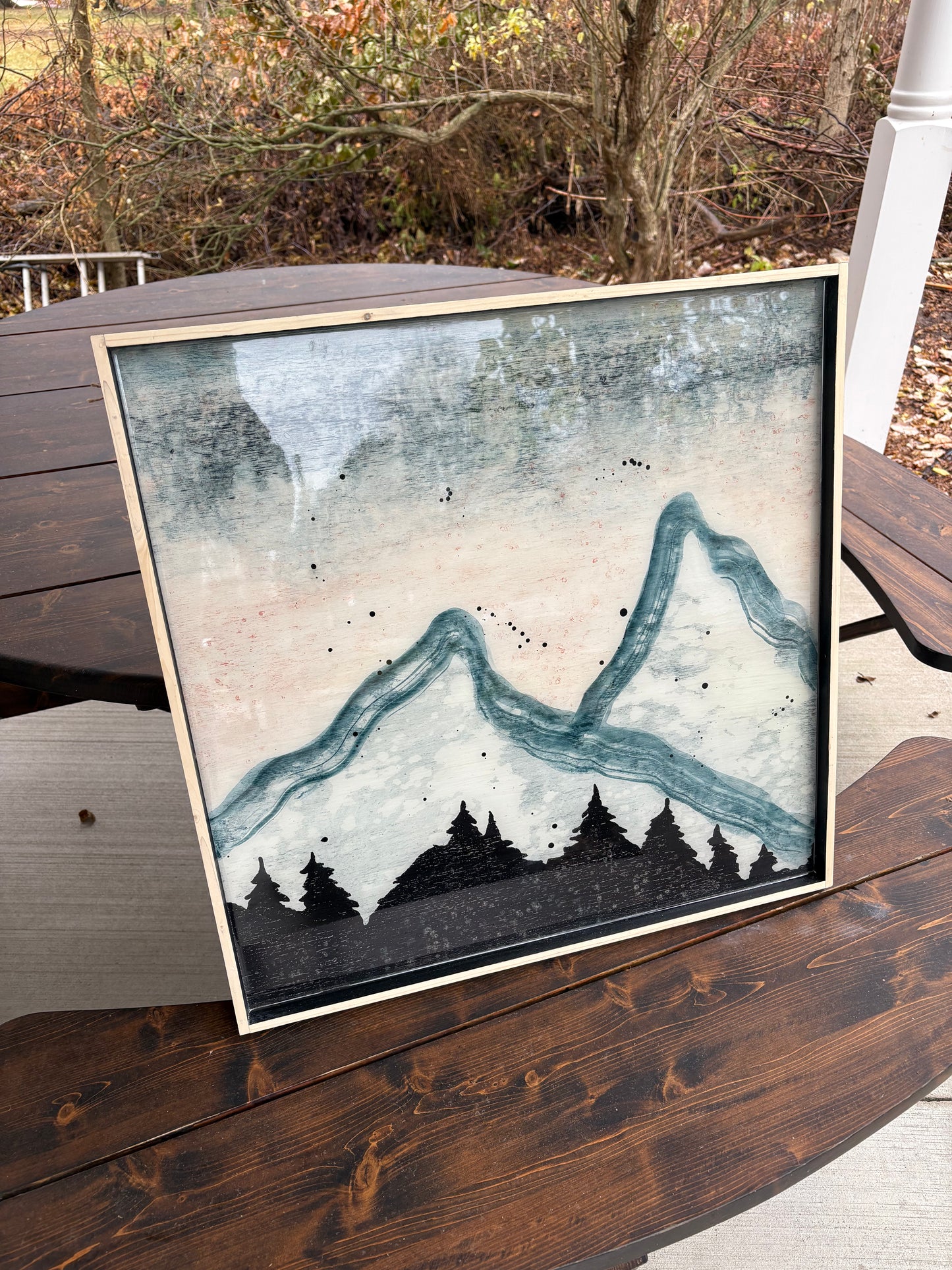 Acrylic landscape painting