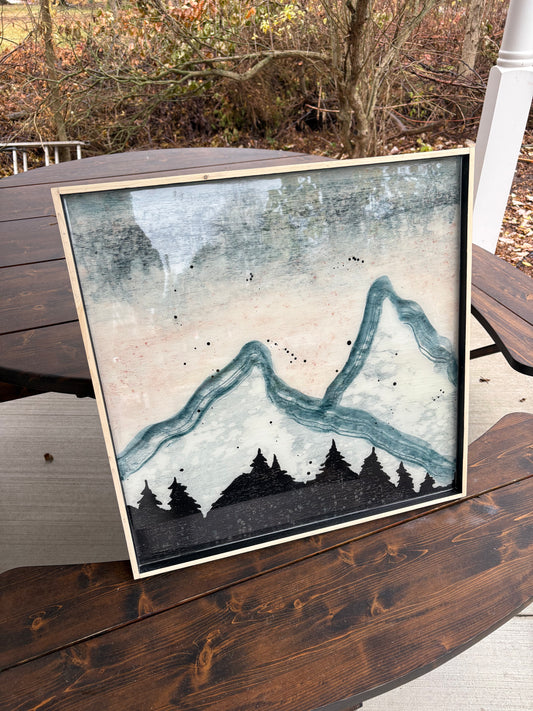 Acrylic landscape painting