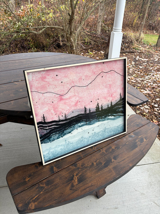 Landscape acrylic painting