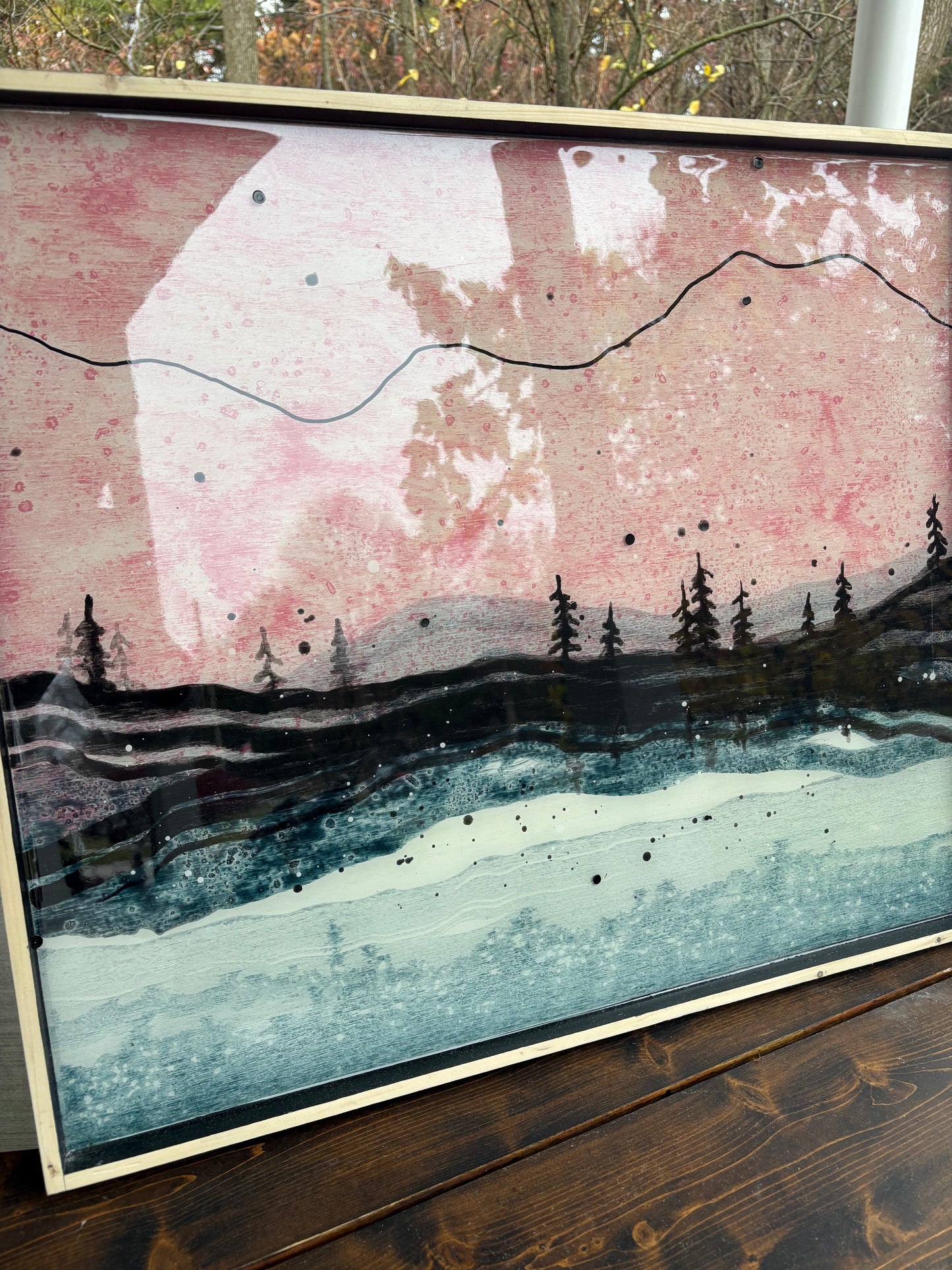 Landscape acrylic painting