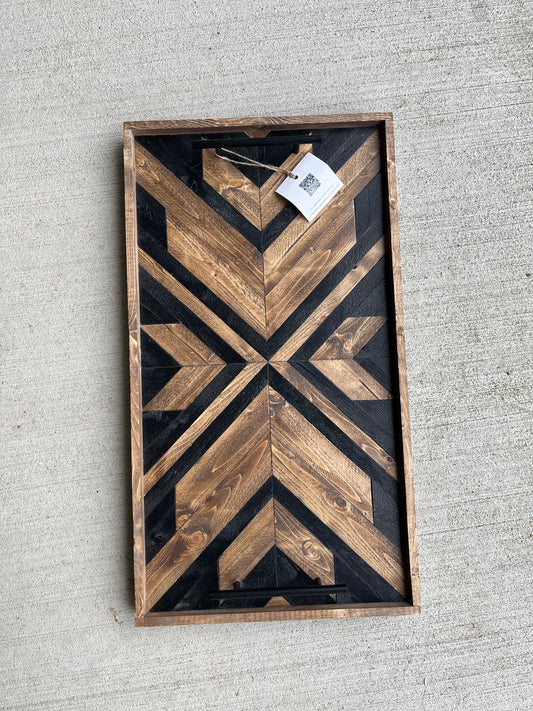 Wood mosaic Serving tray