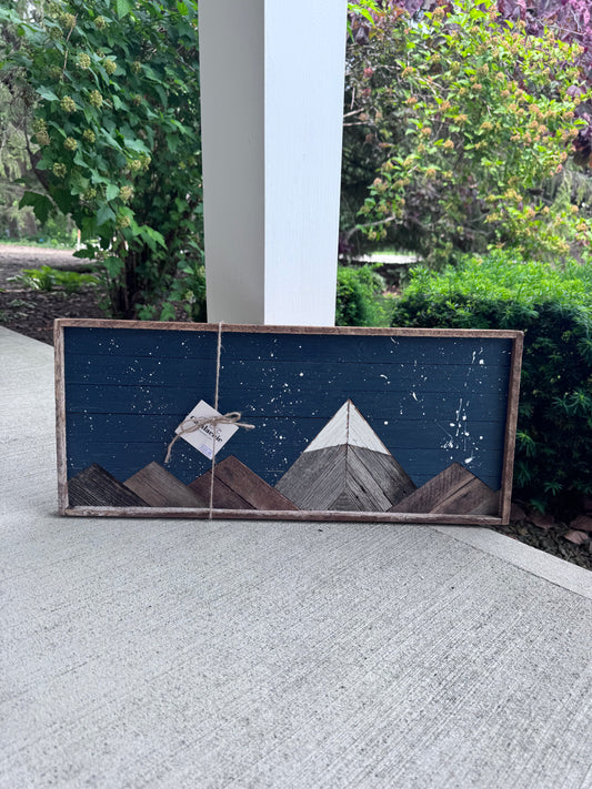 Stary night mountian mosaic