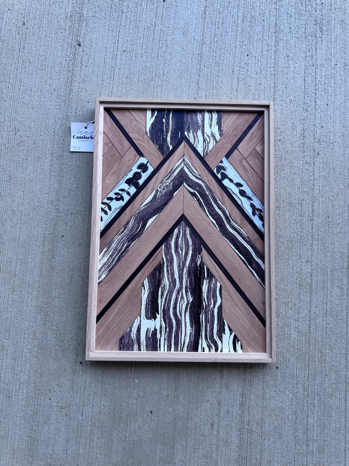 Abstract red oak mosaic