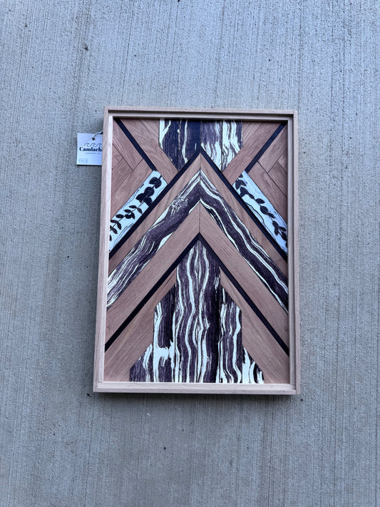 Abstract red oak mosaic
