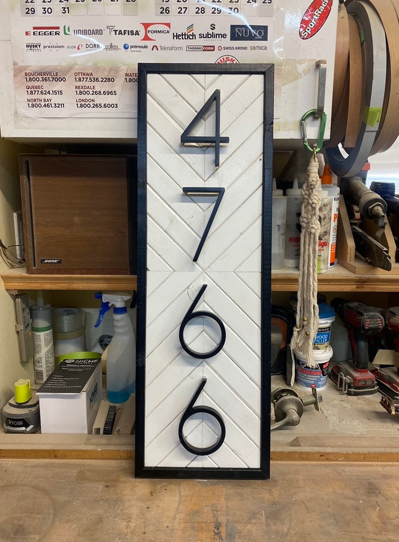 Custom Number Sign CUSTOM - House Number Sign – Camlachie Carpentry Company